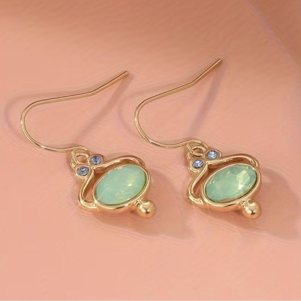 Gemstone drop earrings #2433